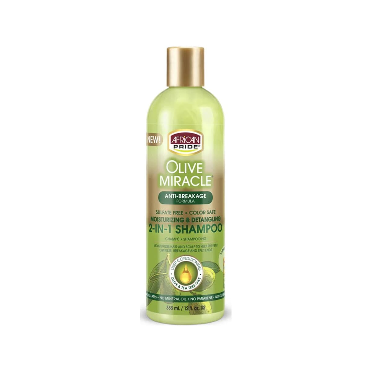 African Pride Olive Miracle Anti-Breakage 2-in-1 Shampoo
